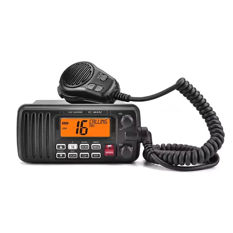 Фото IC-M412 25W Водонепроницаемая автомобильная радиостанция VHF, морская радиостанция, подводная мобильная радиостанция для ICOM №1