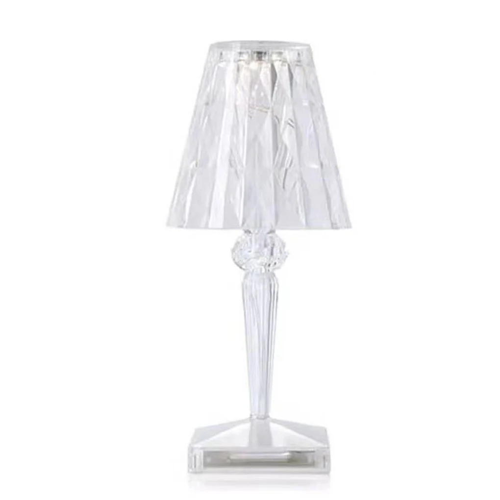 

Table Lamp Bedside Crystal Desktop Light Nightstand 3 Colors Adjustable Lamp for Living Room Bedroom USB Type