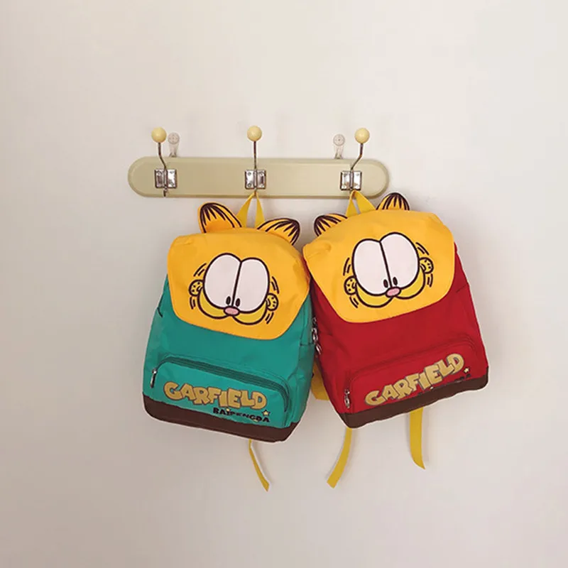 

New Cartoon Garfield Cat Creative Cute Fashion Backpack Children's Travel Schoolbag Boys Girls New Year Gifts Comic Periphery