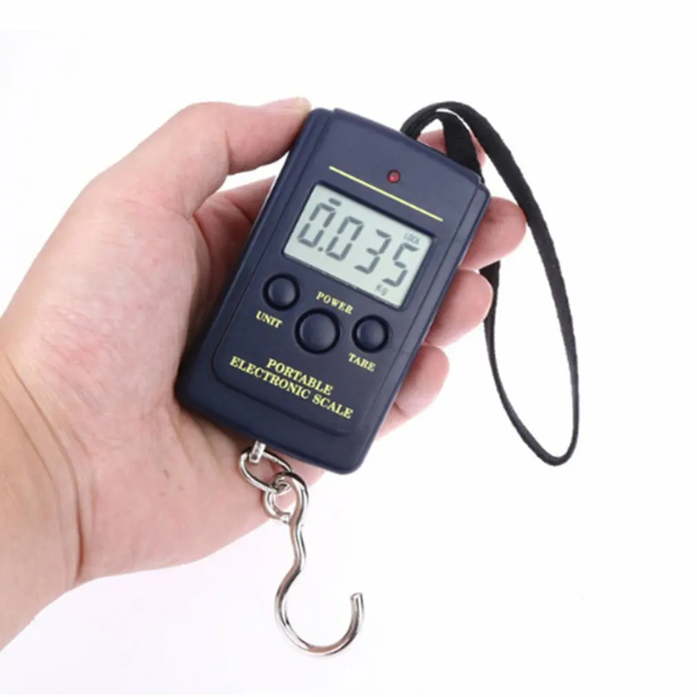 

40kg x 10g Mini Digital Scale for Fishing Luggage Travel Weighting Steelyard Hanging Electronic Hook Scale, Kitchen Weight Tool