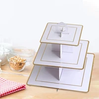 attractive cake stand durable 5 colors visual effect paper dessert holder plate dessert stand cake holder stand