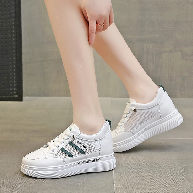 Женские кроссовки на платформе повседневная обувь из высококачественной