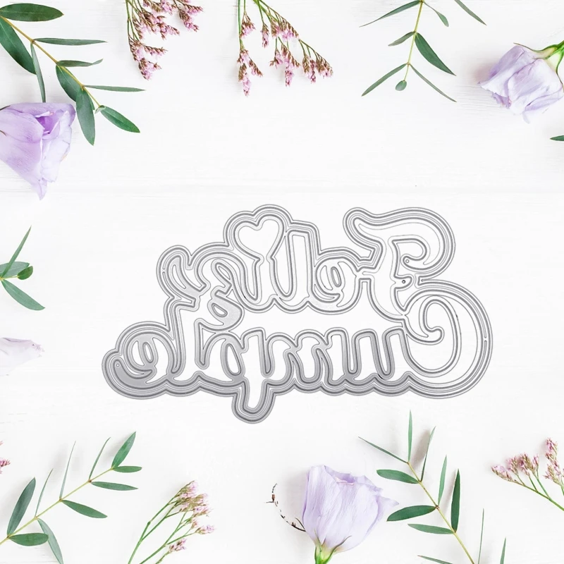 

Spanish Happy Birthday Metal Cutting Dies DIY Stamps Crafts Template Mold Stencils for Embossing Scrapbooking Photo Album Tool