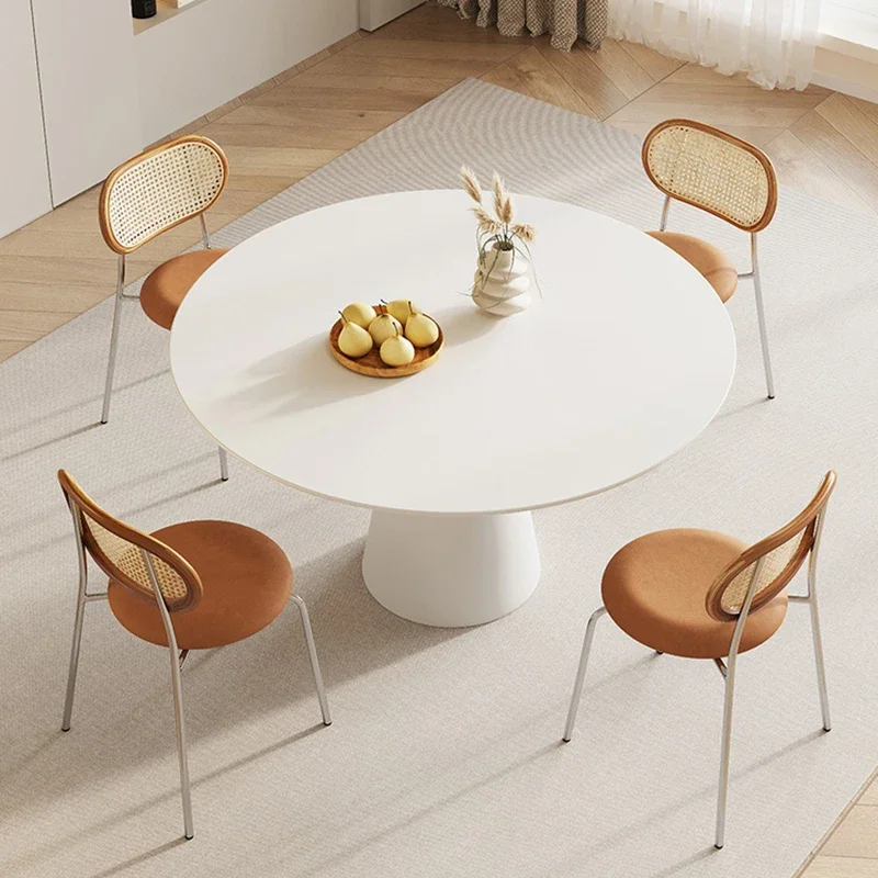 Минималистичные обеденные столы для гостиной кухни круглые уличные