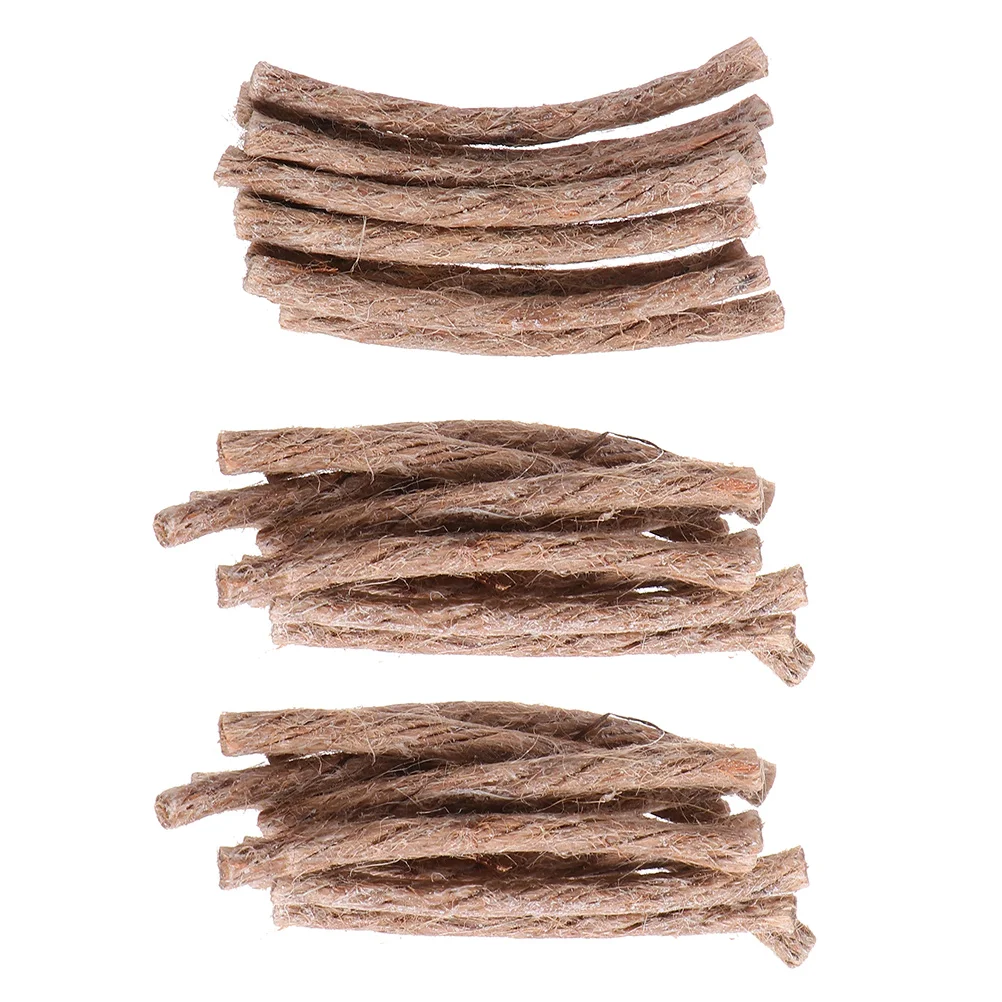 

30Pcs Ropes Natural Wicks Waxed Cotton Core Wicks Making Wick Coated Wick Wax Wick Core Replacement