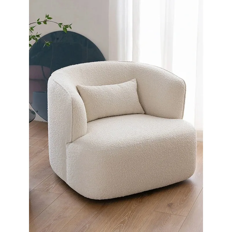 Роскошный диван Nordic светильник кресло для кафе гостиницы одинарный из овечьей