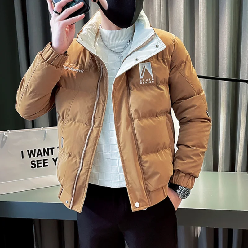 2022 Winter Fashion Short Puffer Parkas Men Casual Slim Thicken Warm Jackets Hiphop Overcoat Social Streetwear Men Clothing 2022