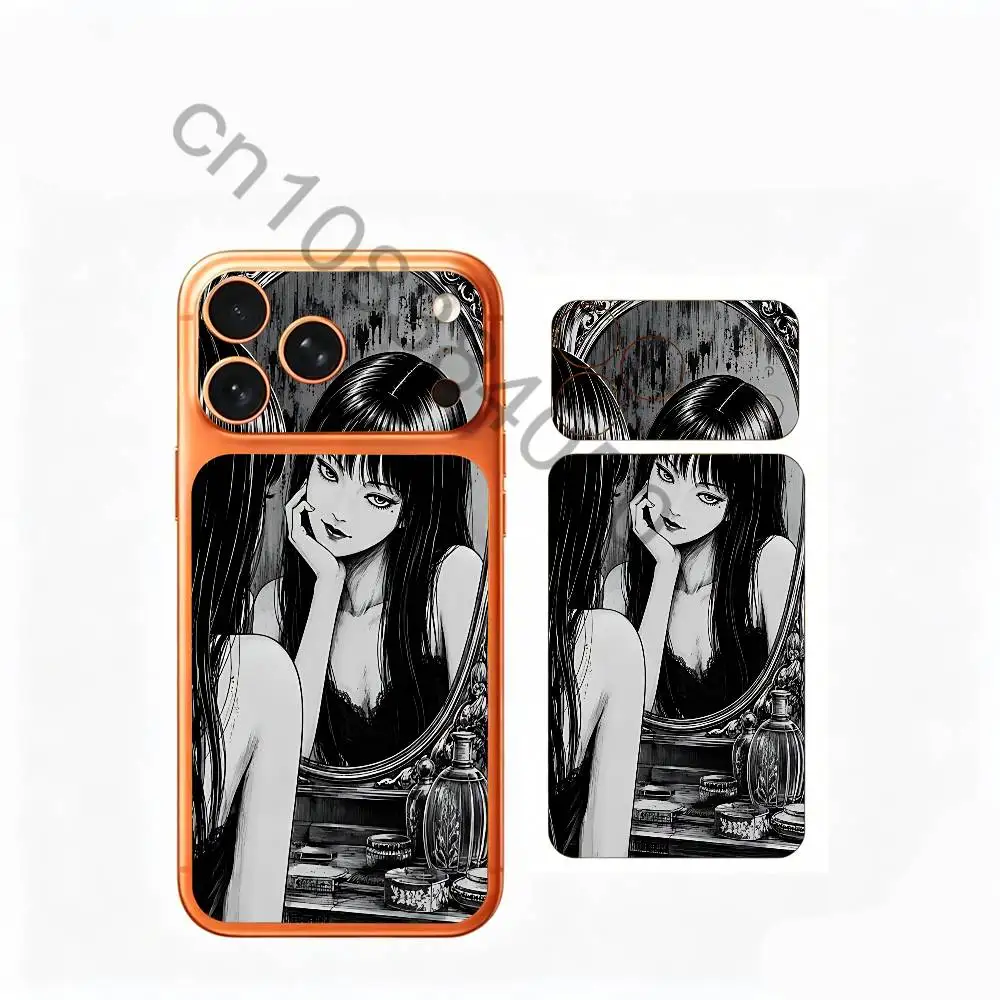 Фото T-Tomie j-junji ito для iPhone 17pro или 17proMax: полноцветная защитная наклейка-пленка на заднюю панель корпуса №4