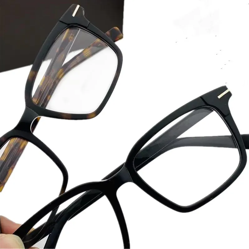 

Concise&Norble 661-B Men Frame for Glasses No Resin Lens Noriginl Case51-18-145 Square Acetates Prescription Goggles Fullrim