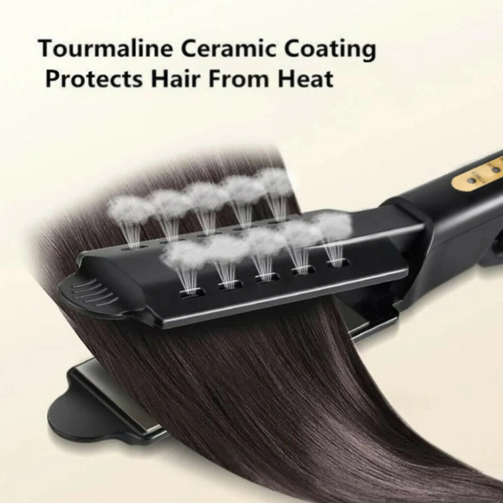 

Выпрямитель для волос четырехступенчатый с регулировкой температуры керамический турмалин ионический плойка щипцы для завивки волос Плой...