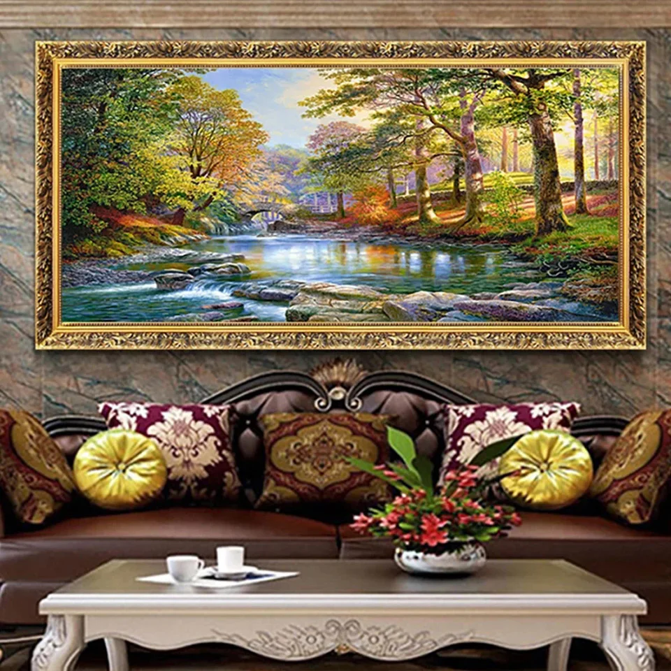 

Алмазная живопись, натуральный пейзаж, полная вышивка, алмазная вышивка, современное искусство, пейзаж, вышивка крестиком, гостиная, домашний декор WE1610