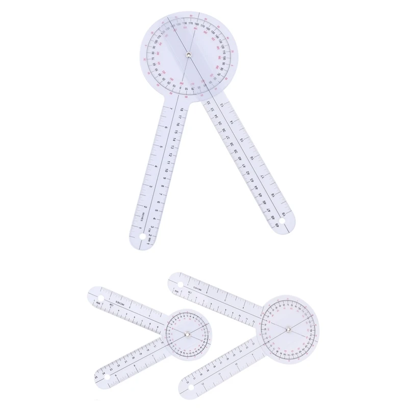 

9Pcs Spinals Goniometer Protractors Userful Multi-Ruler Goniometer Angle Spinal Ruler 360 Degree 180 Degree