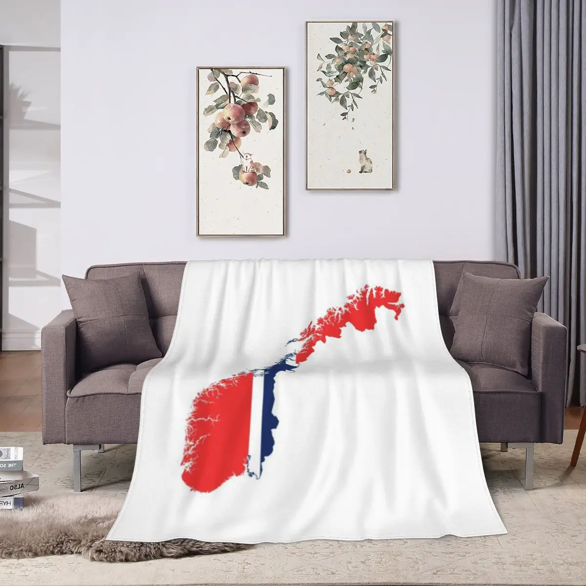 Ультрамягкое Флисовое одеяло с изображением флага Норвегии