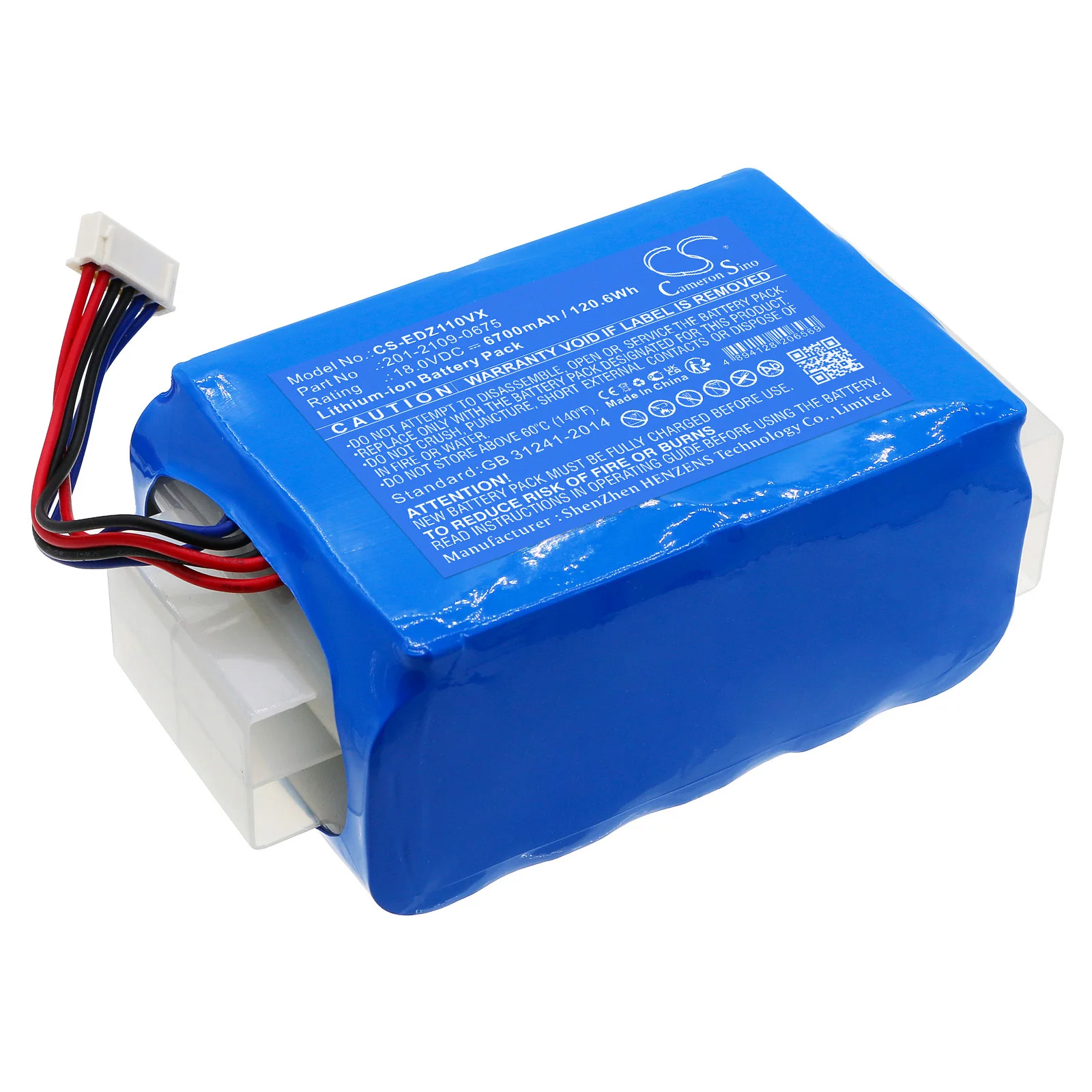 Аккумулятор для Ecovacs AZ1 Airbot Z1 201-2109-0675 S18-Li-180-5200 6700 мАч/120 6 Втч