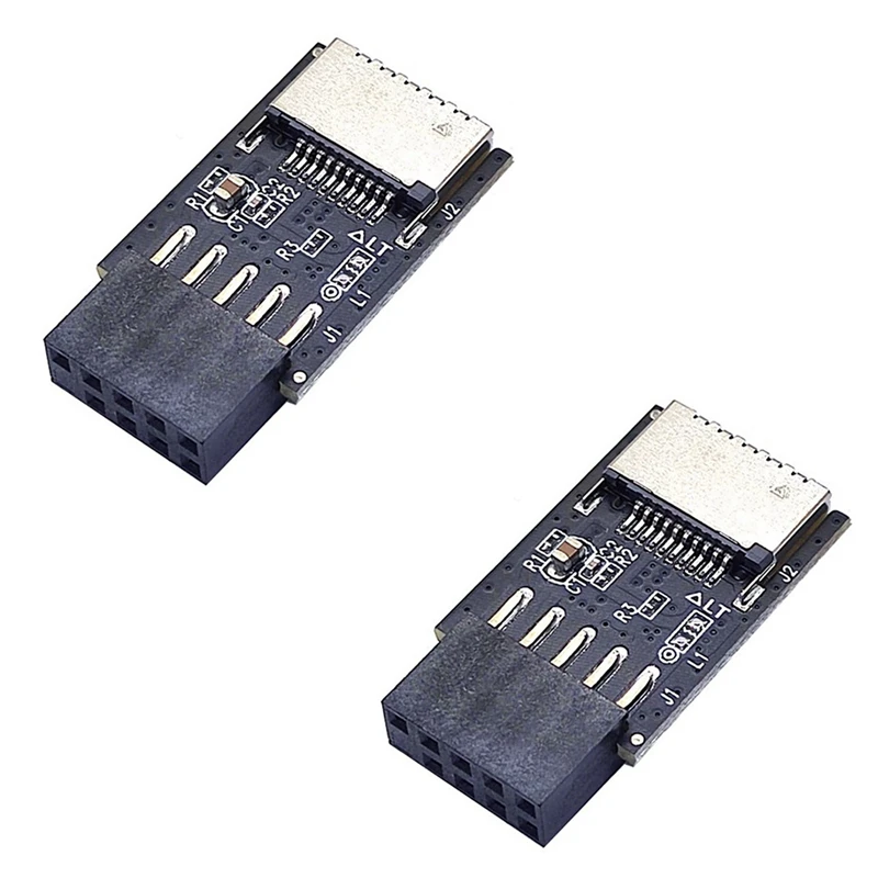 

2 шт., USB 2,0 9-контактный адаптер для материнской платы