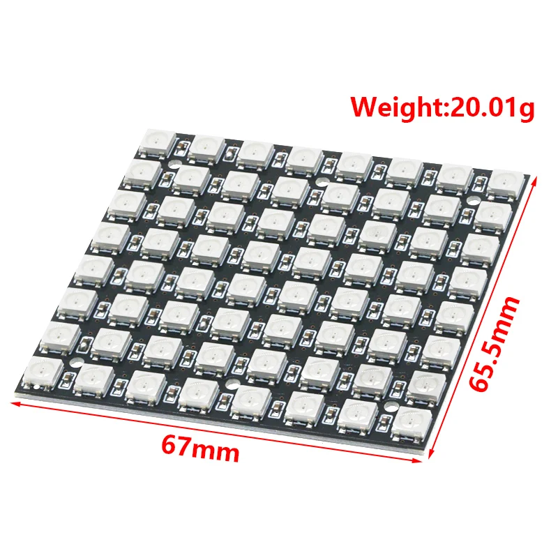 WS2812 LED 5050 RGB 8x8 64 Светодиодная матрица для Arduino