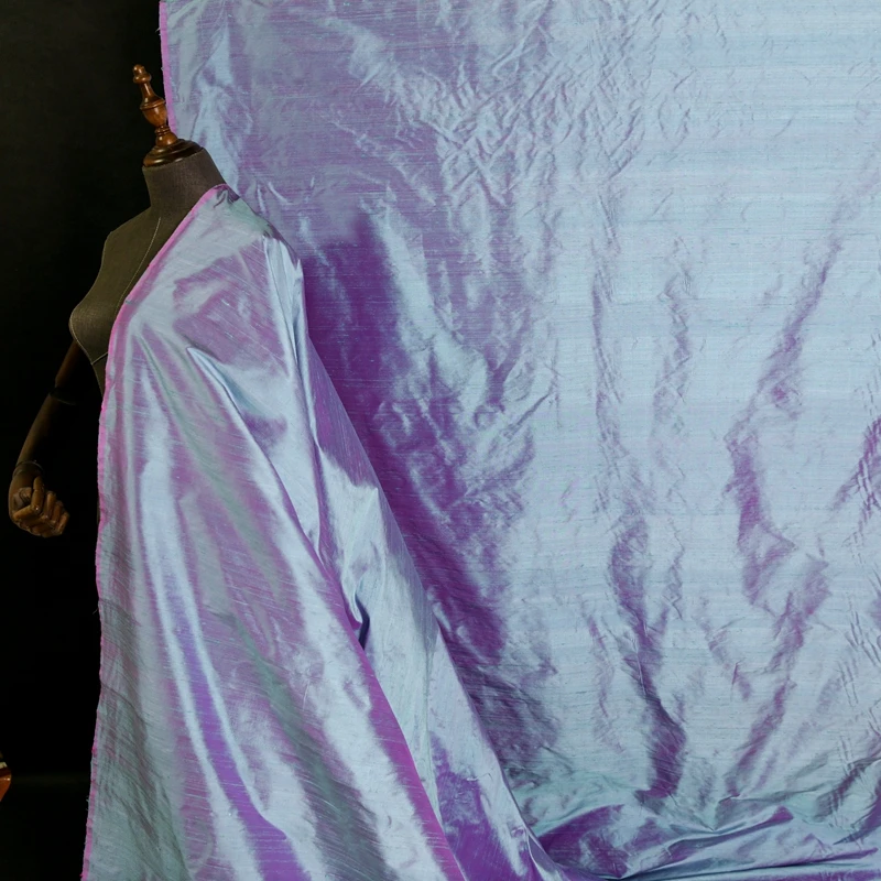 

1 м X 1,35 м 100% натуральный шелк Dupion материал пряжа окрашенная Тайланд Doupioni шелк свадебная ткань в форме