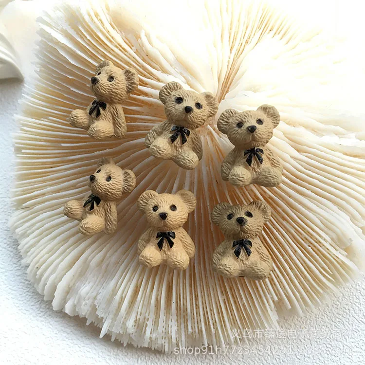 

5 шт., статуэтка кофейного медведя из смолы