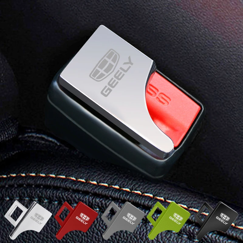 1/2PC Car Styling Safety Buckle Clip Seat Belt Plug Alarm Canceler Stopper for Geely Emgrand 7 EC7 EC8 X7 GE GT EV8 EX7