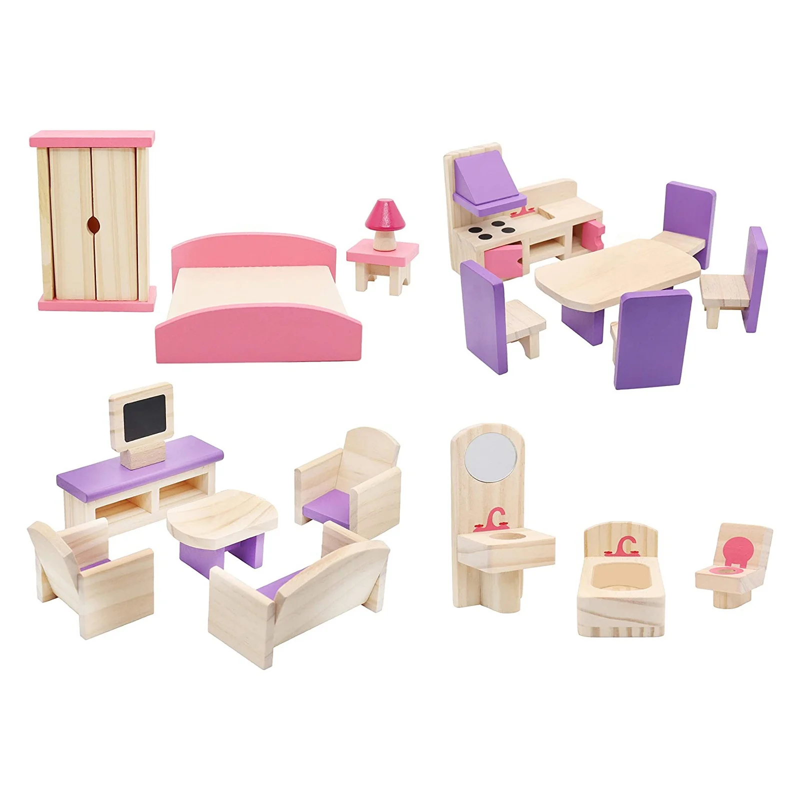 

Набор мебели для кукольного домика, Миниатюрные аксессуары DIY для кукольного домика, лучшие подарки для детей