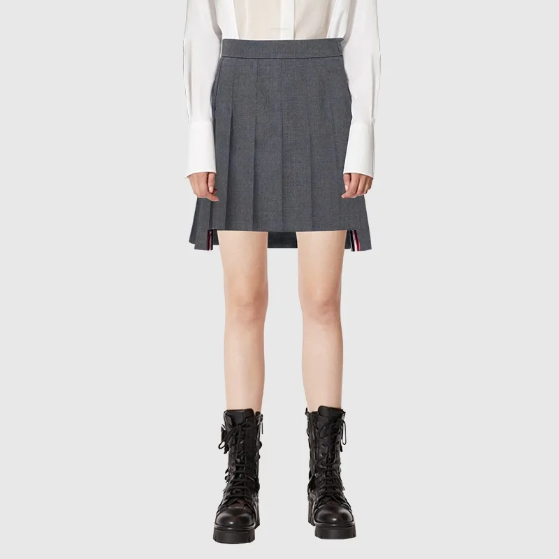 

TB THOM Skirt For Women Fashion Harajuku Grey A-Line Pleated Uniforms Dress Korean Style Summer Solid Color Casual Kawaii Skirts
