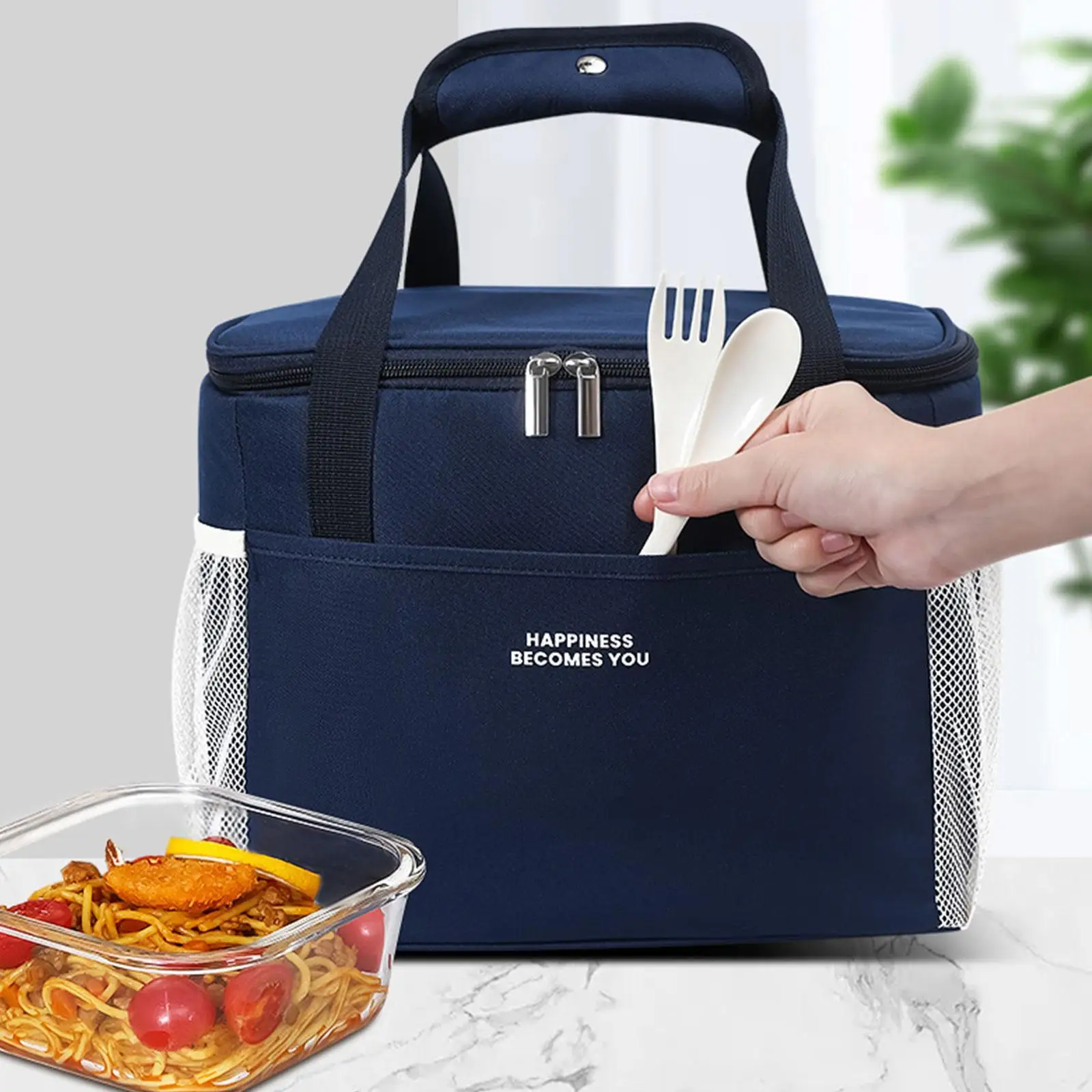 

Portable Picnic Lunch Bag Large Capacity Lunch Bag Women Men Thicken Thermal Food Storage Bags Outdoor Picnic Insulated Bags