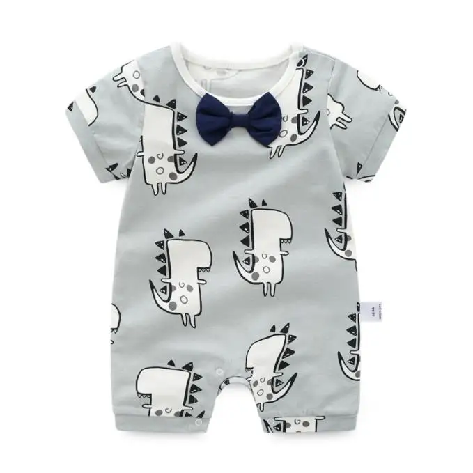 

Newborn Cute Printed Bow Jumpsuit for Baby Boys
