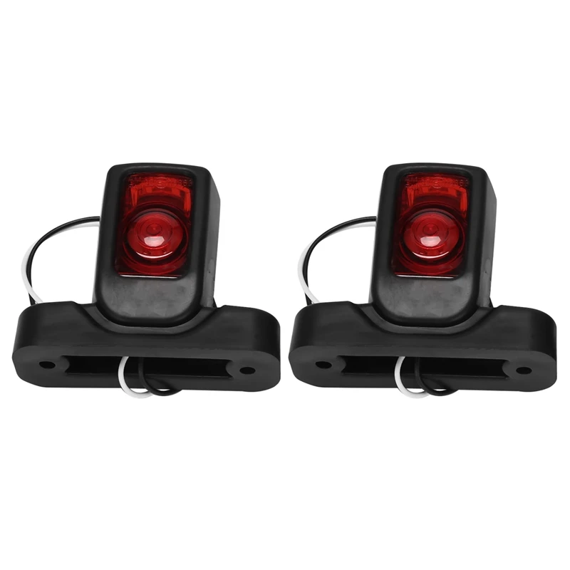 

2Pcs 12/24V LED Truck Side Marker Light Amber White Red Indicator Lamps For Trailer Lorry RV Bus Trailer Accessories