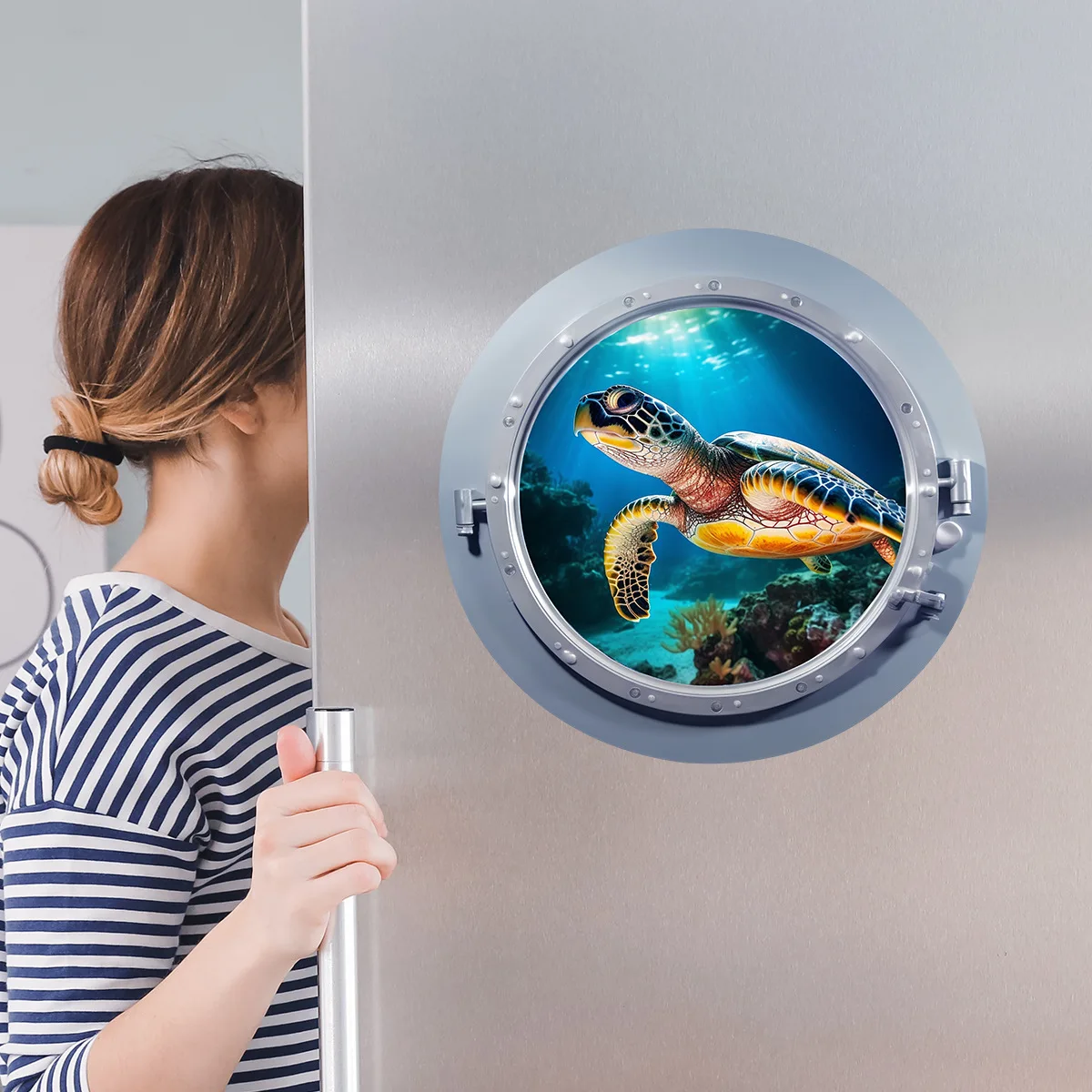 Наклейки на стену в виде подводной рыбы новые наклейки из ПВХ для ванной комнаты