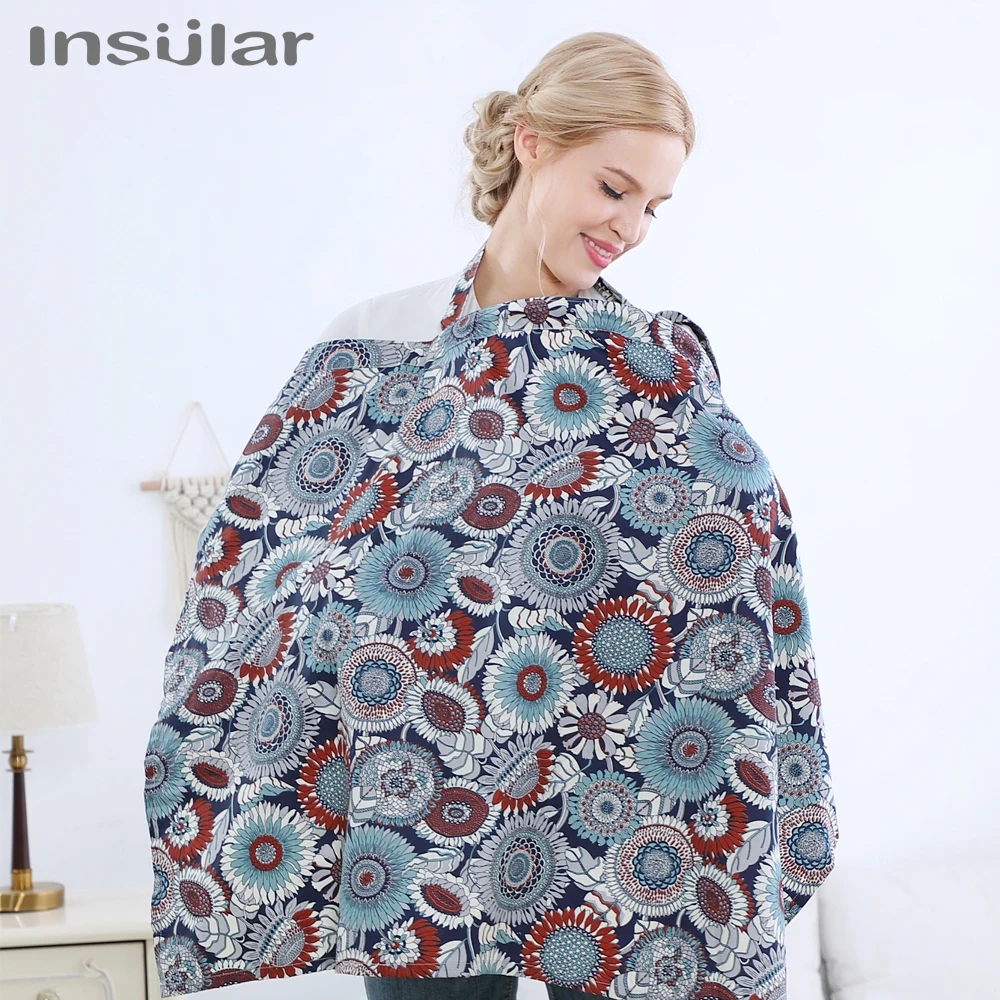 Nursing Covers for Breastfeeding,Lightweight Breathable Cotton Privacy Breast Feeding Cover with Adjustable Strap