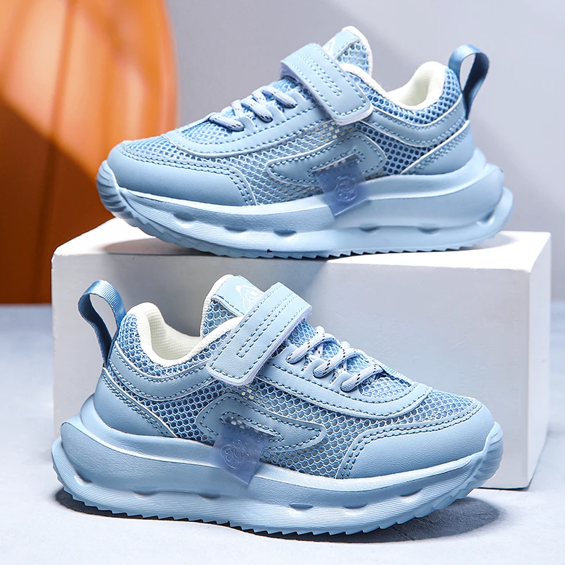 Летняя новая сетчатая дышащая обувь на липучке для спорта и отдыха мальчиков