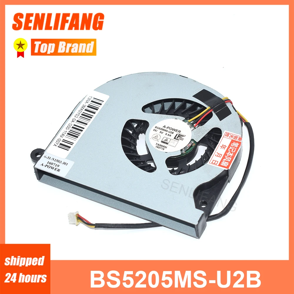 DC5V New BS5205MS-U2B CPU Cooler 6-31-N1502-301 0.50A 3 линии для Clevo W650DC кулер для ноутбука