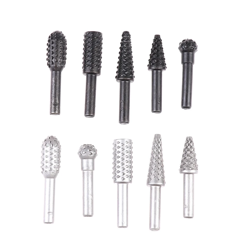 

5PCS Drill Bit Set 1/4'' 6mm Shank Rotary Carpentry Cutting Tools For Grinding Woodworking Knife Wood Carving Tool Burr Set