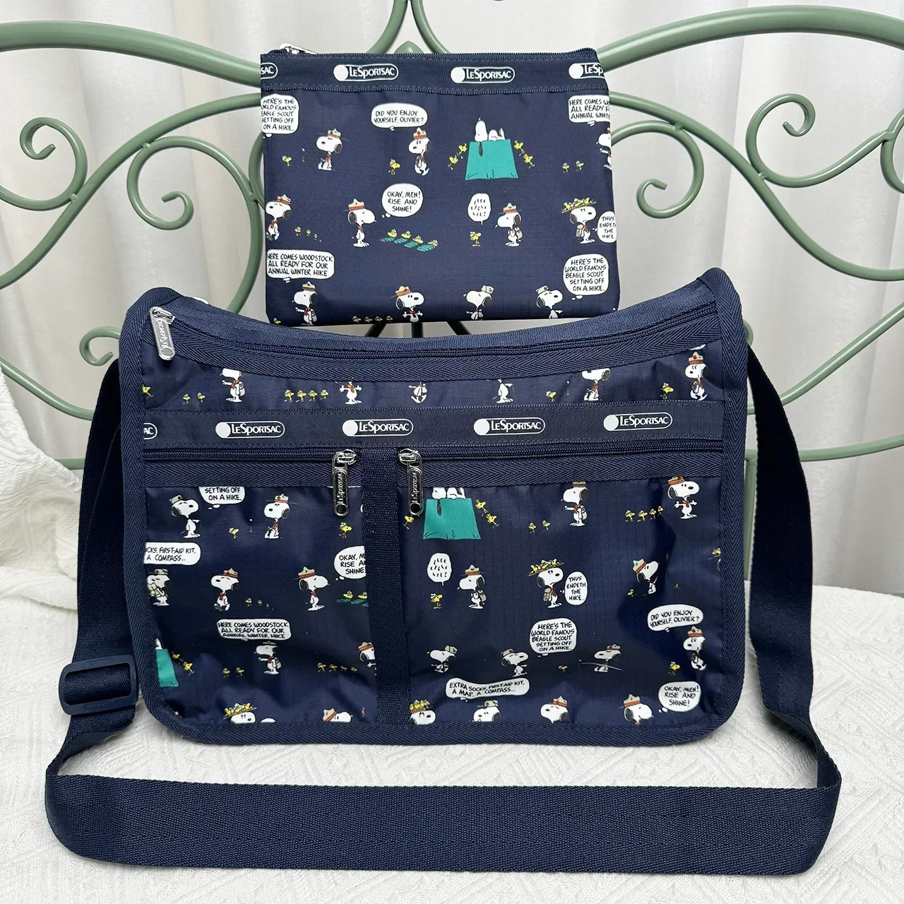 Lesportsacs Сумка Снупи с мультяшной собакой модная ручная сумка через плечо карман