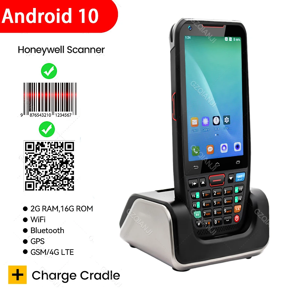 

Android 10 Handheld POS Terminal Rugged PDA Honeywell Barcode Scanner 1D 2D QR Code Reader Data Collector 4G WiFi Bluetooth