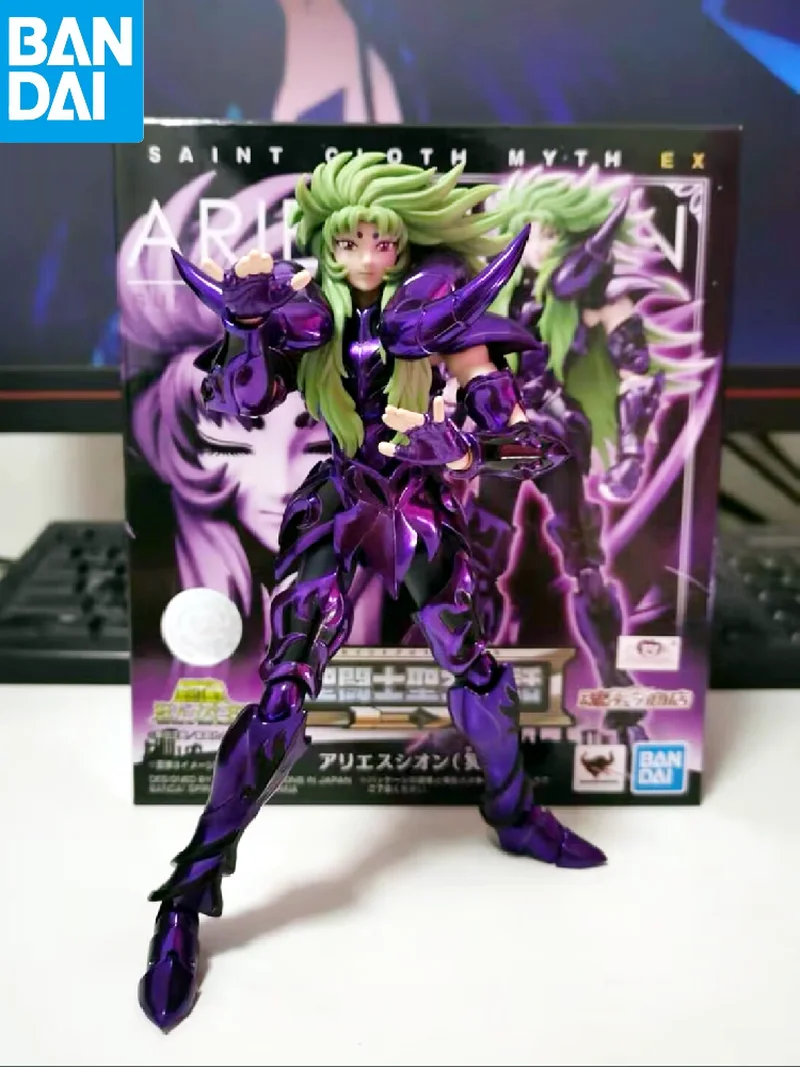 

18cm Bandai Original Action Saint Seiya Figure Cloth Myth Ex Aries Shion Surplice Collectible Anime Decor Model Birthday Gift Ne