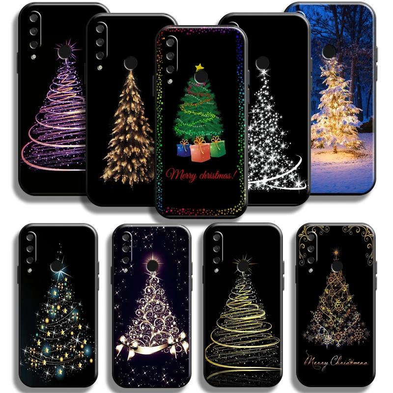 

Merry Christmas Tree Deer Phone Case For Huawei Honor 9X Pro 9X Lite Cover Shell Coque Soft Black Carcasa TPU Liquid Silicon