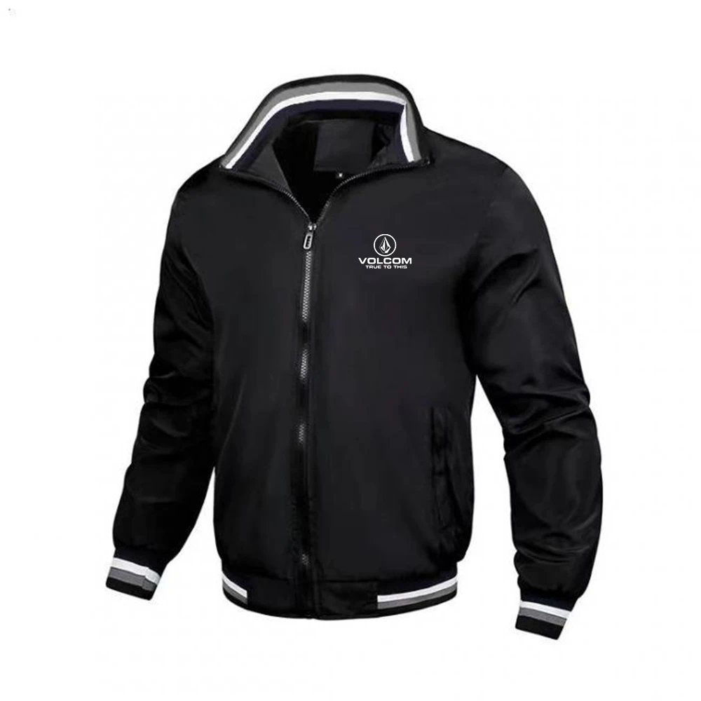 Мужская куртка с воротником-стойкой в стиле кэжуал