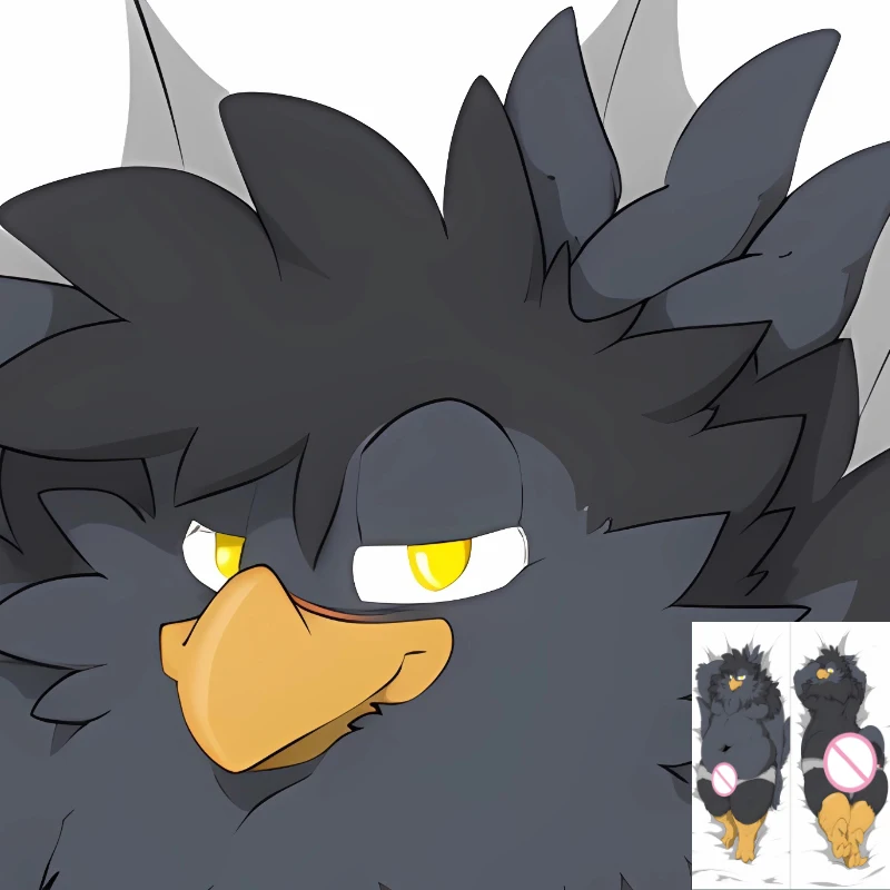 DIY изготовленная на заказ аниме Corvus (genus) Orcus пушистая наволочка Дакимакура с