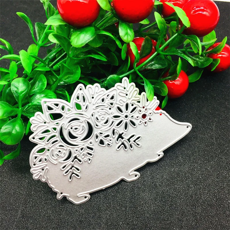 

2022 New hedgehog flower Metal Cutting Dies Stencils Die Cut for DIY Scrapbooking Album Paper Card Embossing