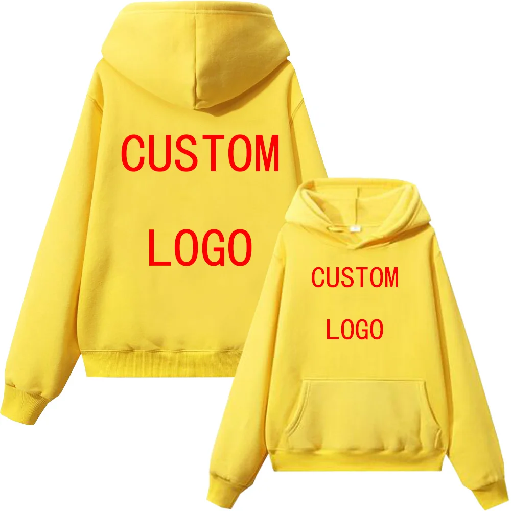 Мужская и женская толстовка с капюшоном логотипом на заказ пуловер топы уличная