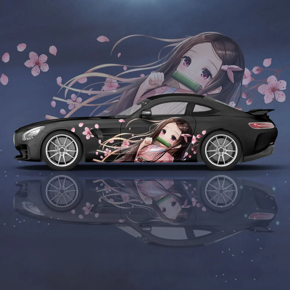 

Kamado Nezuko Demon Slayer Anime Girl 2pcs Car Sticker for Universal Large Car Decal Car Sticker for Universal Car Sticker Decor