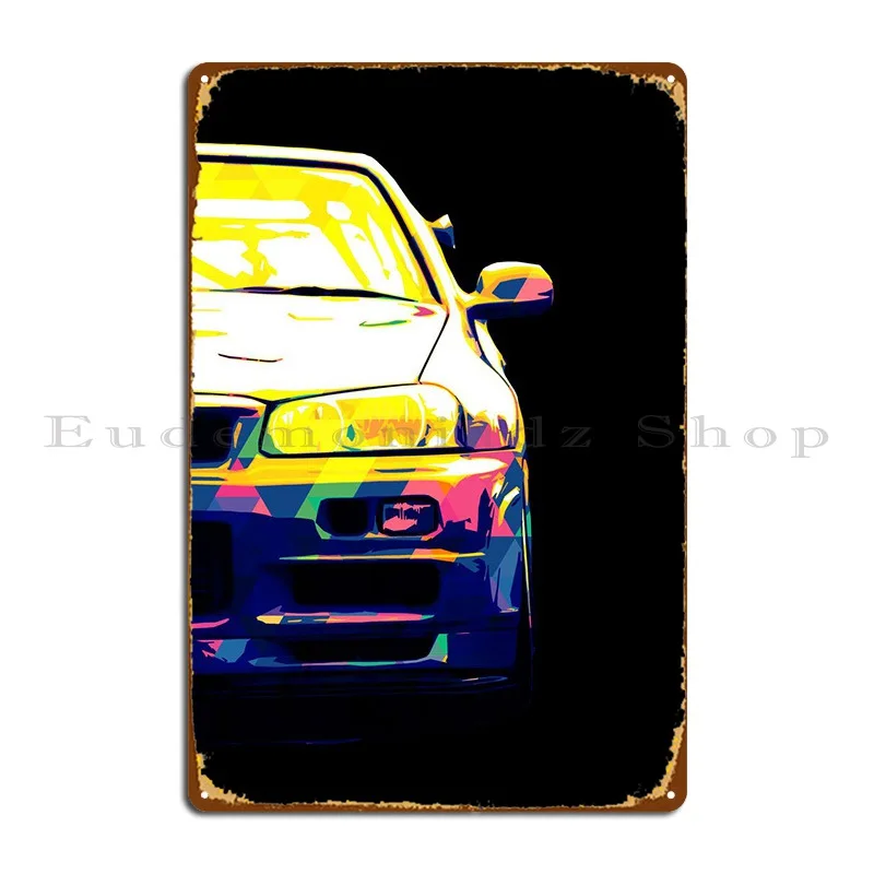 

Металлическая фотография гоночного автомобиля, забавный дизайн клуба, жестяной плакат