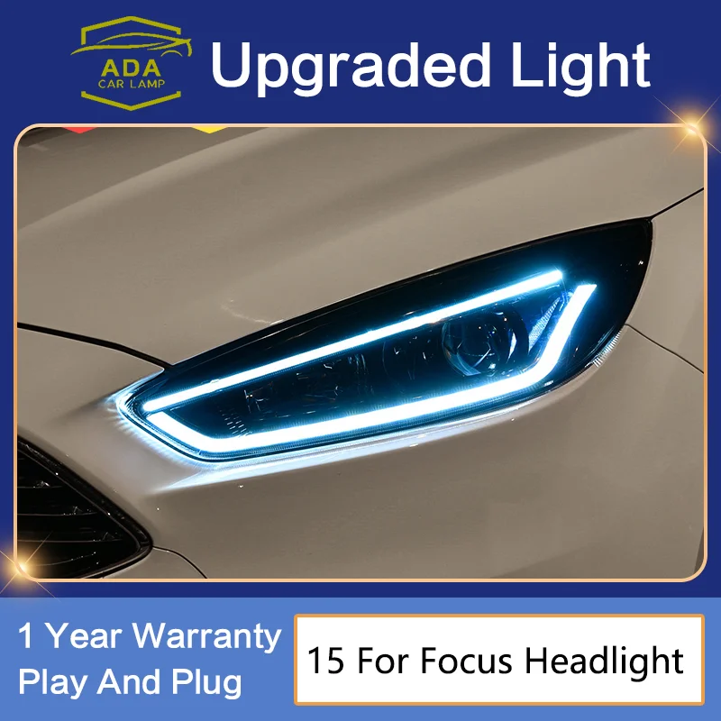 

New Styling for Ford Focus 3 LED Headlights 2015-2018 Focus LED Headlight DRL Bi Xenon Lens High Low Beam Parking Fog Lamp