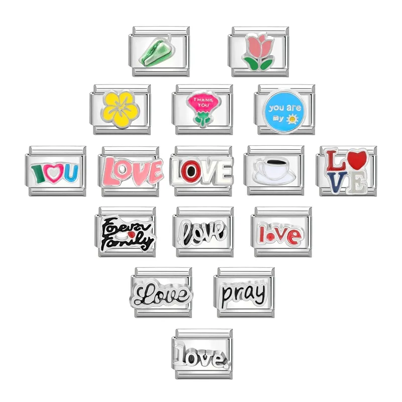 Memnon Модный женский подарок милый любовь цветок шармы итальянские очаровательные