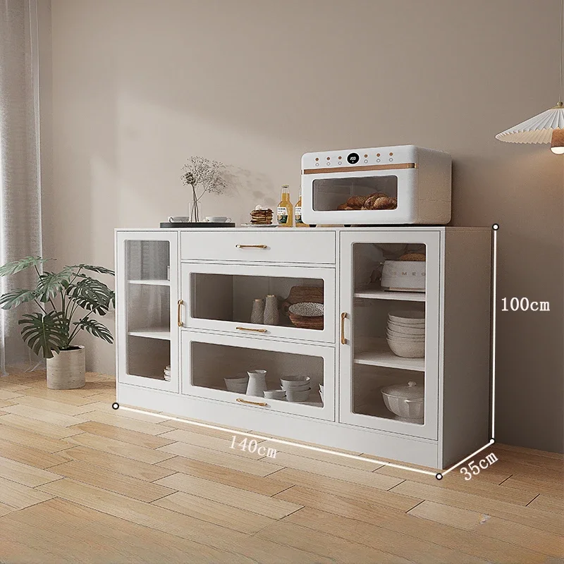 Боковой шкаф для хранения вещей стеклянный сервант спиртных напитков кухонный