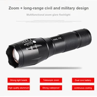 new flashlight strong light rechargeable zoom super bright xenon special forces household outdoor portable led night flashlight