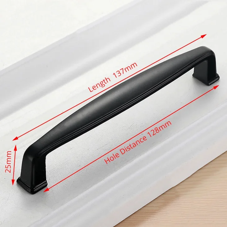 

Ручка для шкафа черная алюминиевый сплав