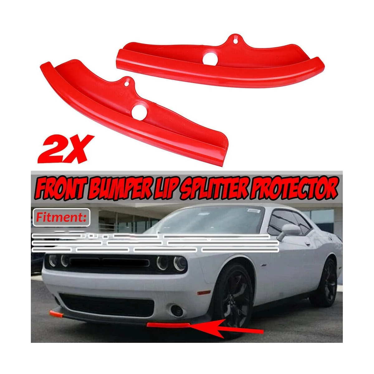 Для Dodge Challenger R/T Scat Pack 68327082AA 68327083AA передний бампер губа сплиттер спойлер отделка