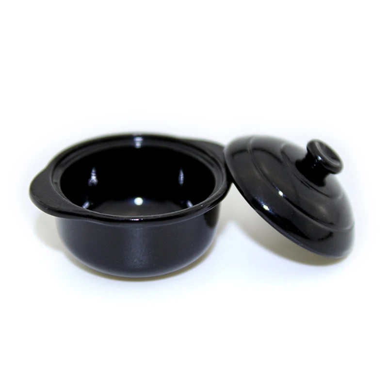 

Doll House Mini Ceramic Casserole Model for Dollhouse Kitchen Furniture Utensil Cookware Casserole Dish Stew Pan Stockpot